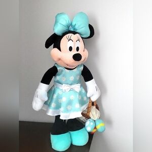 Minnie Mouse Plush Toy with  Dress And Basket. Stands 24 Inches.